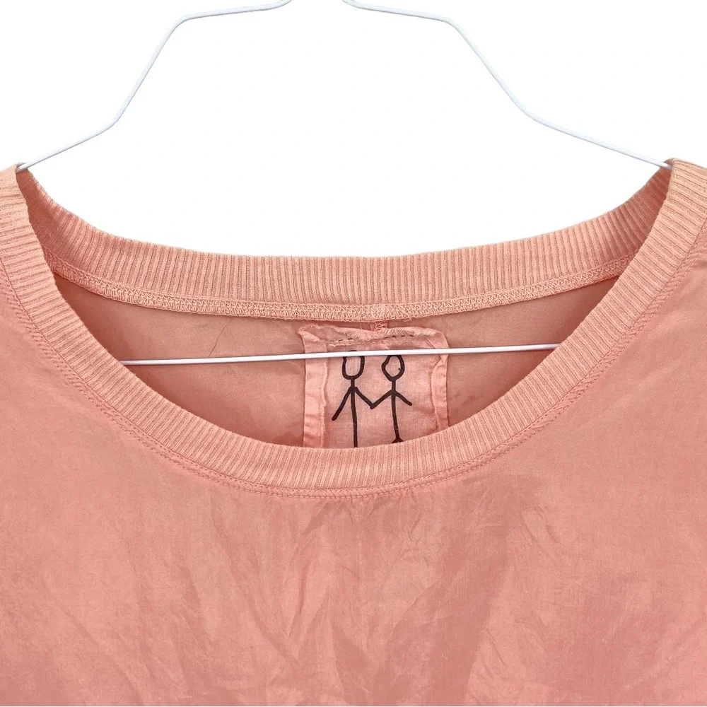 Johnny Was PETE & GRETA 100% Cupra Tee T-Shirt Peach - Picture 7 of 9